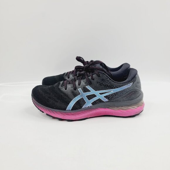 Asics Women Black Pure Silver Gel-Nimbus 23 1012A885 Athletic Running Shoes 8.5 - Picture 2 of 7